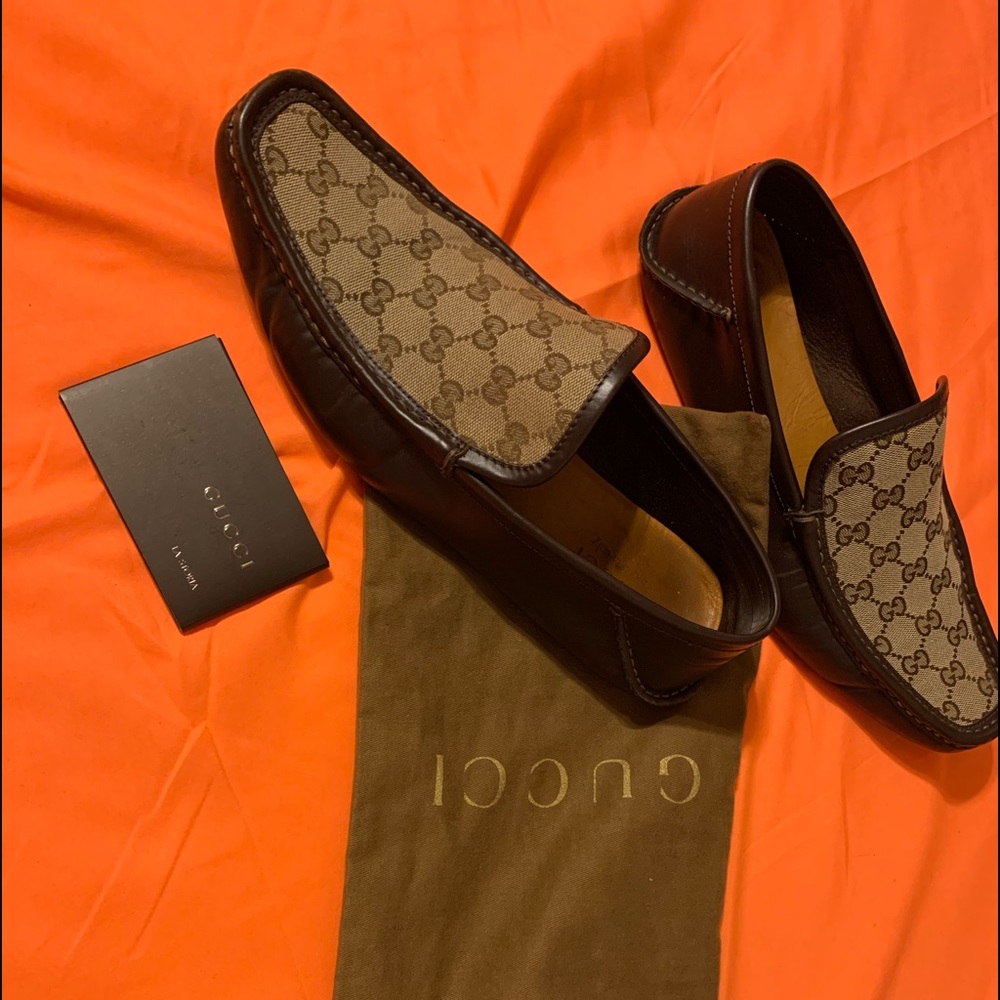 Gucci Vintage Men Loafers Brown 10 1/2US/ EE
